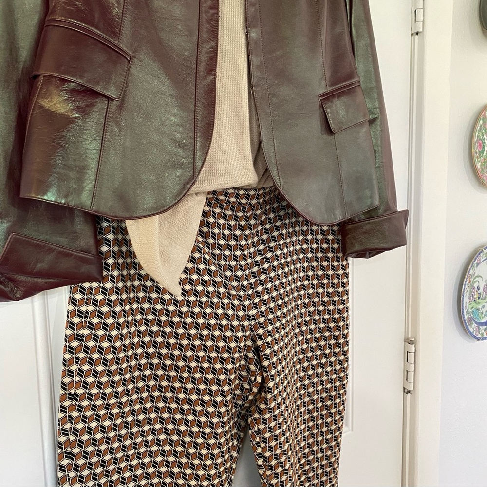 Geometric print ankle pant Elie Tahari size 14